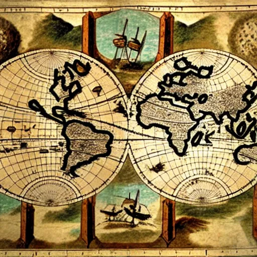 Image similar to an ancient map telling us where the lost treasure is hidden