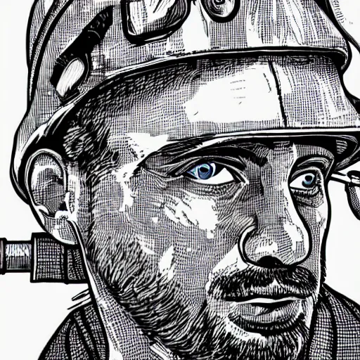 Image similar to highly detailed illustration of man plumber