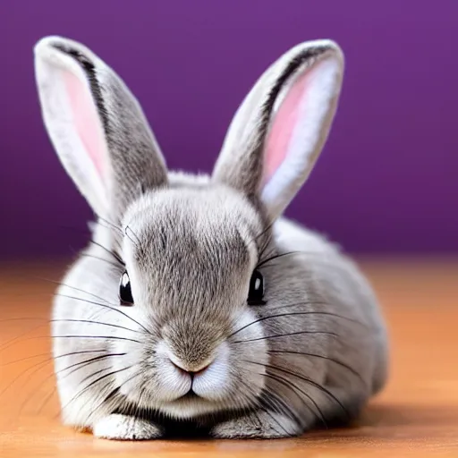 Image similar to extremely cute purple rabbit