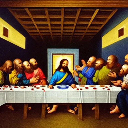 Prompt: Pikachu instead of Jesus at the Last Supper by Leonardo da Vinchi