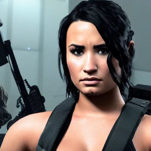 Image similar to Demi Lovato in Call of Duty, 4k