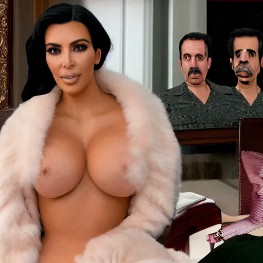 Image similar to kim kardashian as borat in borat, 8k resolution, full HD, cinematic lighting, award winning, anatomically correct