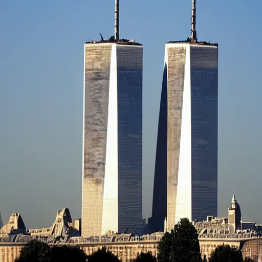 Image similar to twin towers 9/11 in France