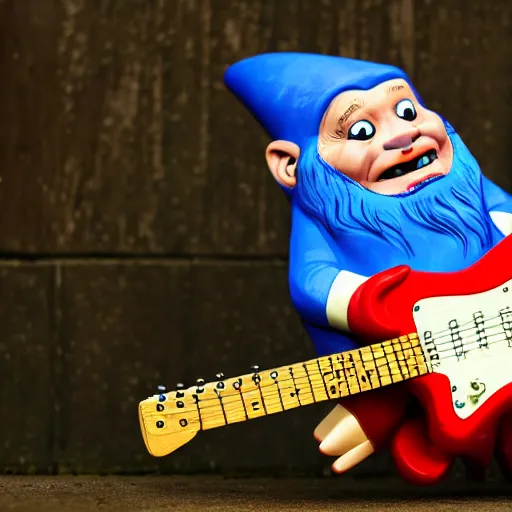 Prompt: deep gnome is playing an electric guitar, epic wallpaper 8 k, rutkovski