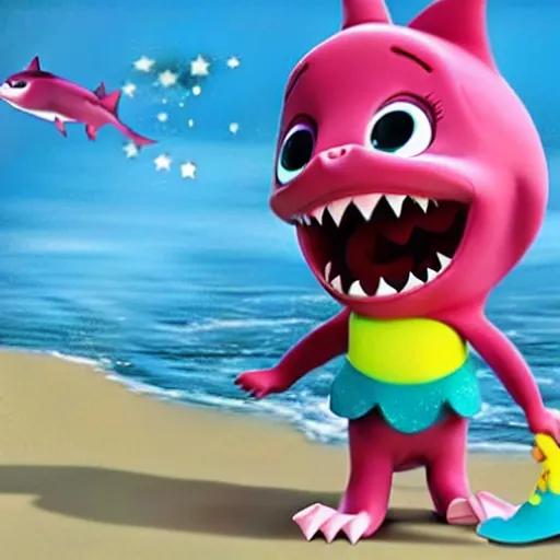 Image similar to baby shark pinkfong,