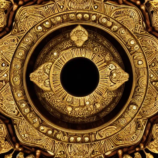 Image similar to The eye of god Rah, intricate, ornate, photorealistic, ultra detailed, octane render, high definition, depth of field, bokeh, 8k, artstation