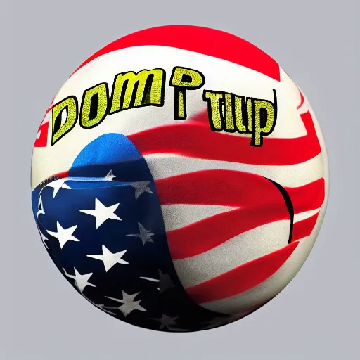 Image similar to donald trump as a ball, round