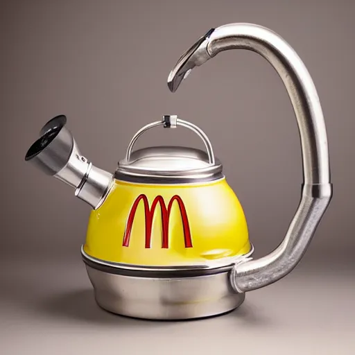 Image similar to a mcdonald's kettle, product photo, studio lighting