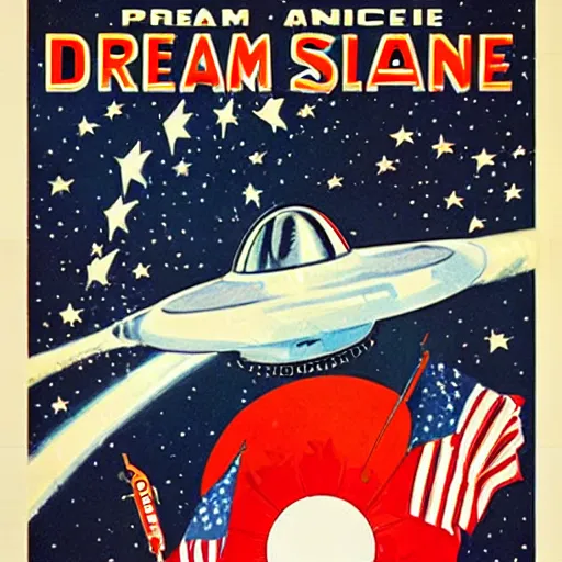 Image similar to ! dream american atompunk space race propoganda poster circa 1 9 6 0 s