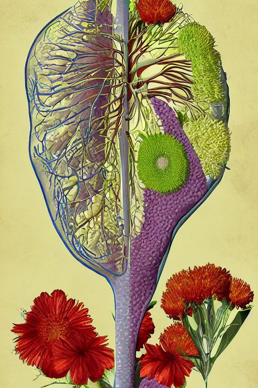 Image similar to internal anatomy of a flower