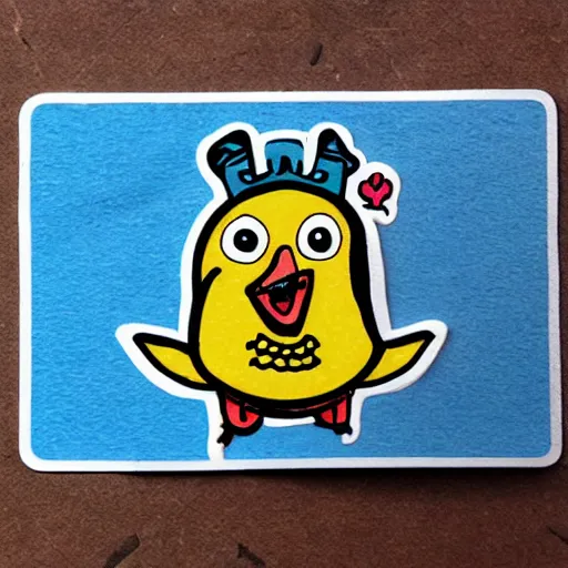 Image similar to cute goose sticker concept design