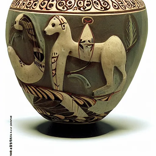 Prompt: vasework vaseart of a Coala in a vase , medieval art, fragmented clay firing Greek vase of a Coala