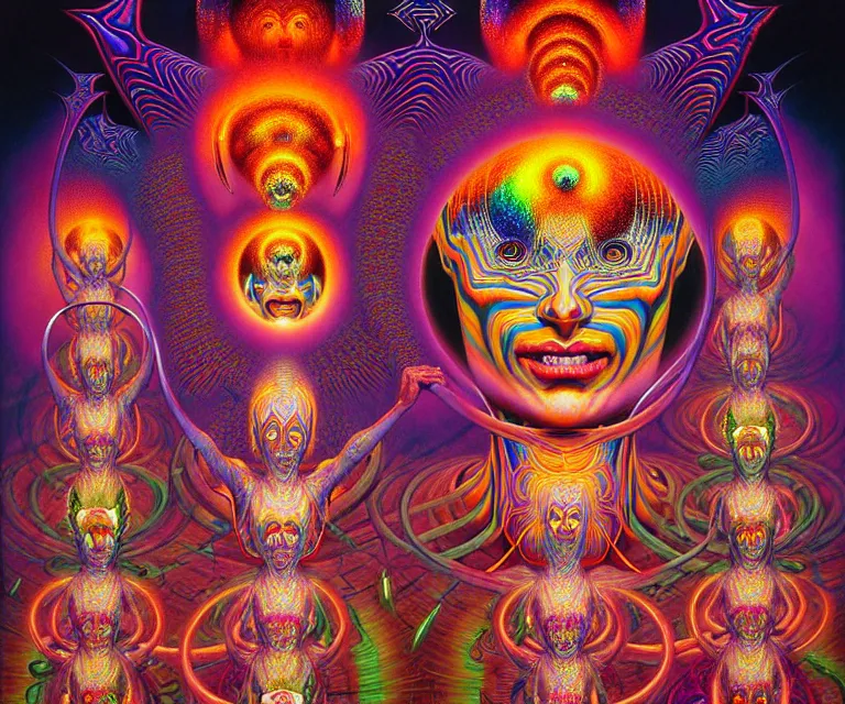 realistic detailed image of psychedelic dmt jesters | Stable Diffusion ...