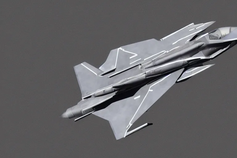 Image similar to top down view of a futuristic jet fighter, katsuhiro otomo, in gunmetal grey, very symmetrical, in blueprint form, in the style of will burns, f - 3 5 inspired, robotic, highly detailed, artstation, pinterest, deviantart, super realistic, unreal engine