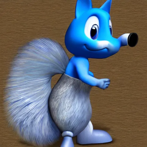 Prompt: Blue tails the house mechanic, photorealistic