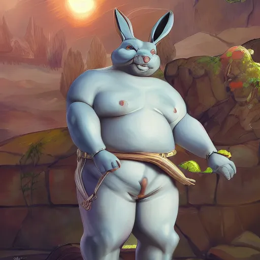 Prompt: masculine _ a _ big _ chungus _ beautiful _ amazing _ trending _ on _ artstation _ highly _ detailed _ painting