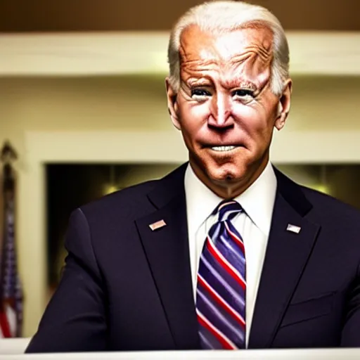 Image similar to photographic still of joe biden in glenn martin dds, very detailed, very intricate,