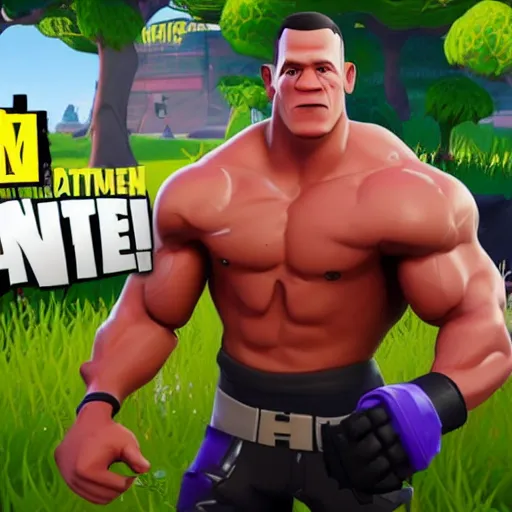 Image similar to john cena in fortnite