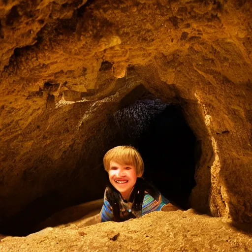 Image similar to smiling creature in a dim cave