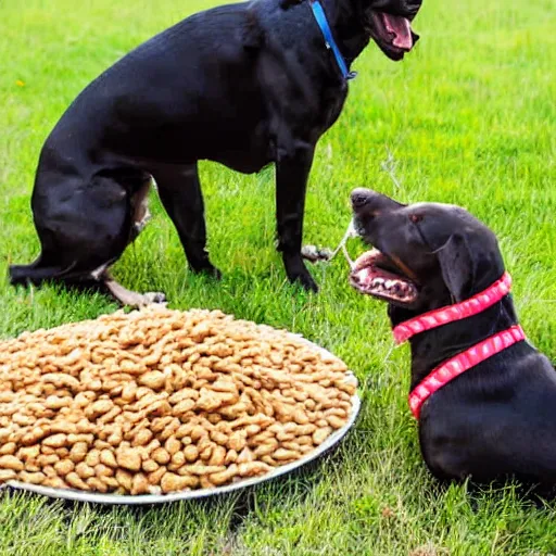 Image similar to dog with human legs eating wheat treats