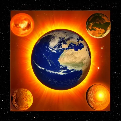 Image similar to earth in the universe with the sun