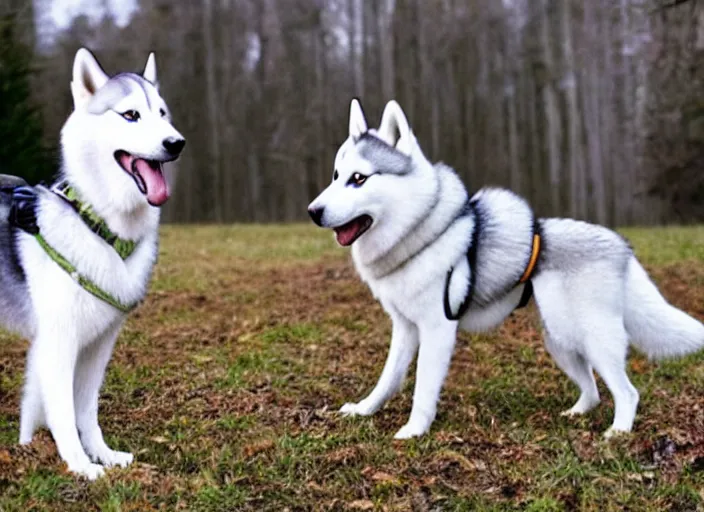 Image similar to film still of an anthropomorphic white vested husky!!!!!! in a white vest wearing a white vest!!!!! in the new kids movie, 8 k