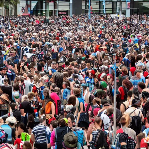 Image similar to where's waldo at comic con