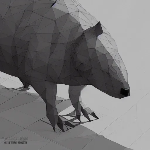 Prompt: a low - poly 3 d render of a capybara, ultra detailed, colorful, cinematic composition by atey ghailan, by greg rutkowski, by greg tocchini, by james gilleard, by joe fenton, by kaethe butcher