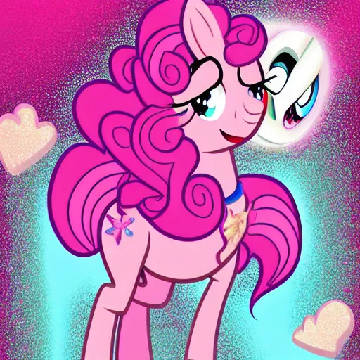 Image similar to Pinkie Pie 💓🐴 trapped inside a crystal ball 🔒🔮