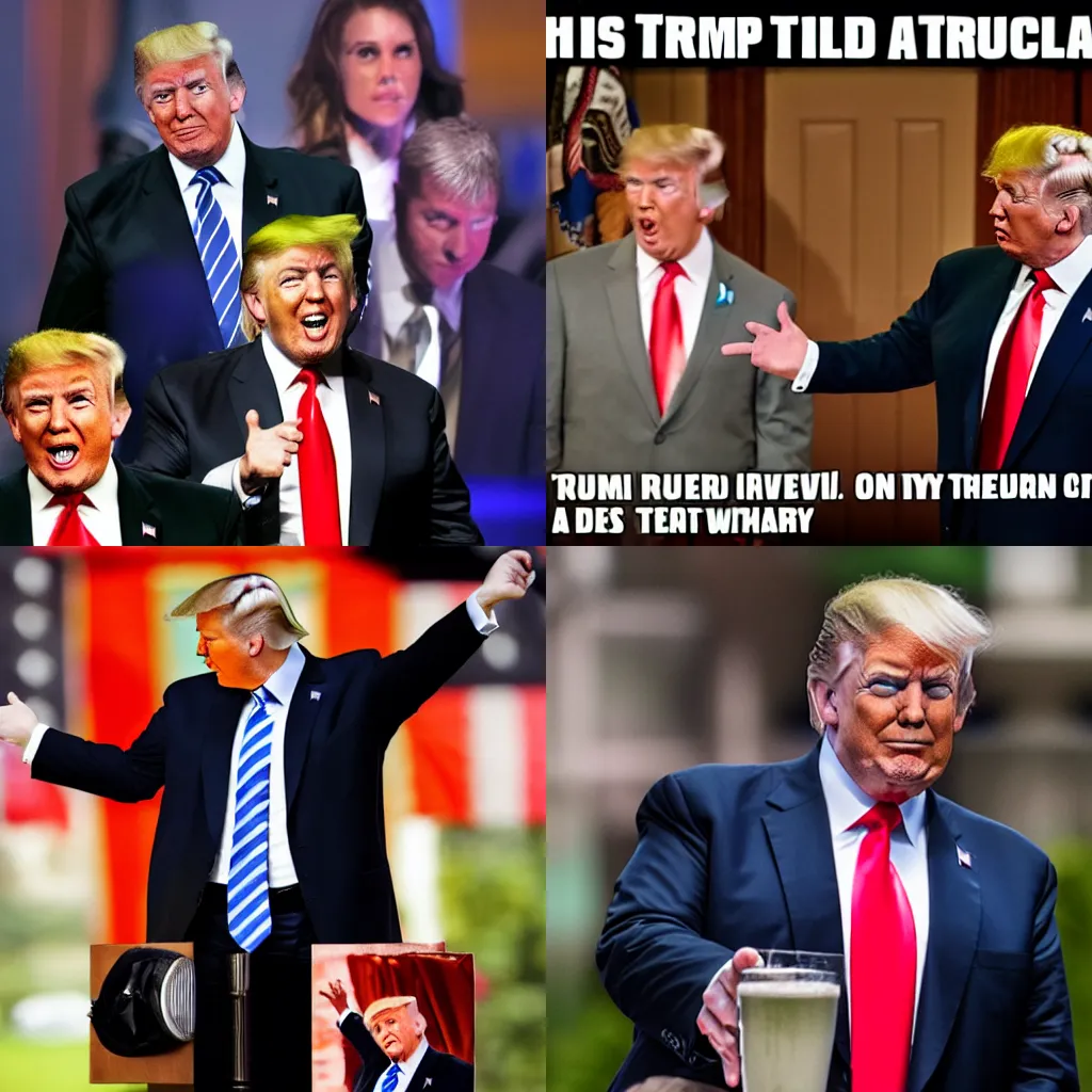 Prompt: trump as a troll