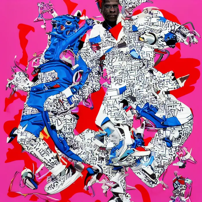 Image similar to futuristic sneakers in jeff koons hip hop bauhaus style, highly detailed, hyper realistic, art by todd mcfarlane