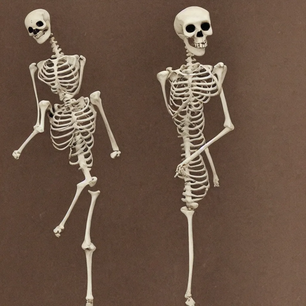 Image similar to a cute vintage skeleton