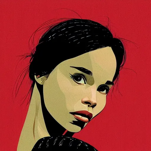 Prompt: “ zoe kravitz retro minimalist portrait by jean giraud, moebius starwatcher comic, sharp, smooth face, 8 k ”