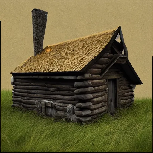 Prompt: an abandoned medieval cabin 3d model, ultrafine detailed, trending on artstation