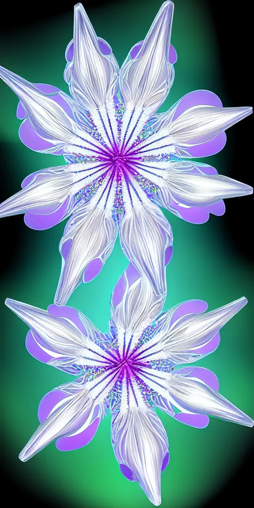 Image similar to crystal emanation flower, hyper-realistic, ultradetailed