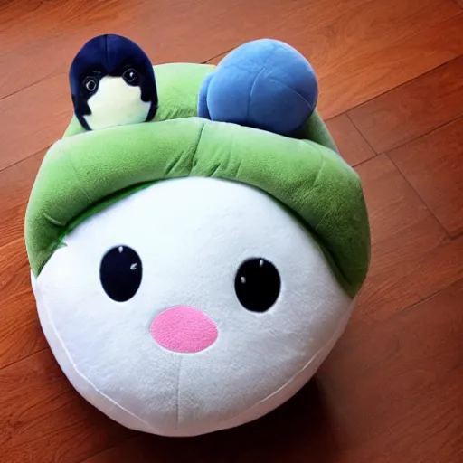 Image similar to squishable plush, squishables, stork wearing a suit