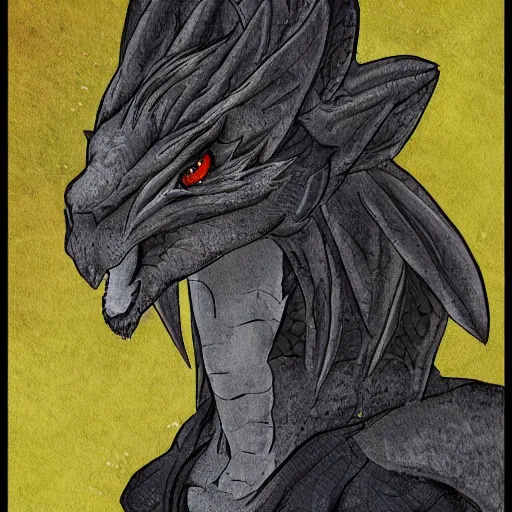 Prompt: anthro dragon headshot profile picture, cute, male, commission on furaffinity