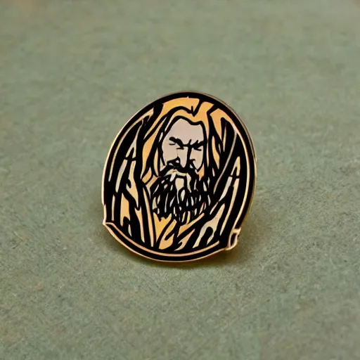 Prompt: lord of the rings enamel pin