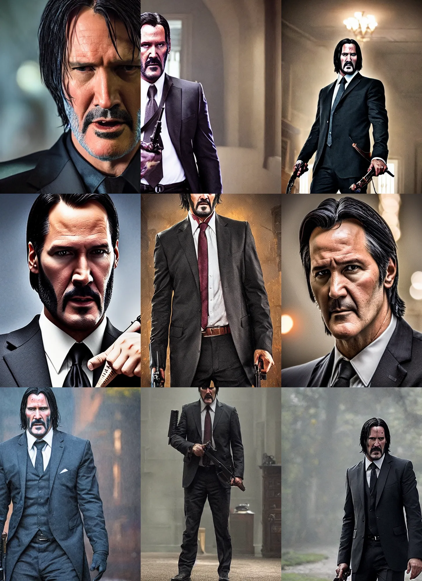 Prompt: photograph of bruce campbell as john wick