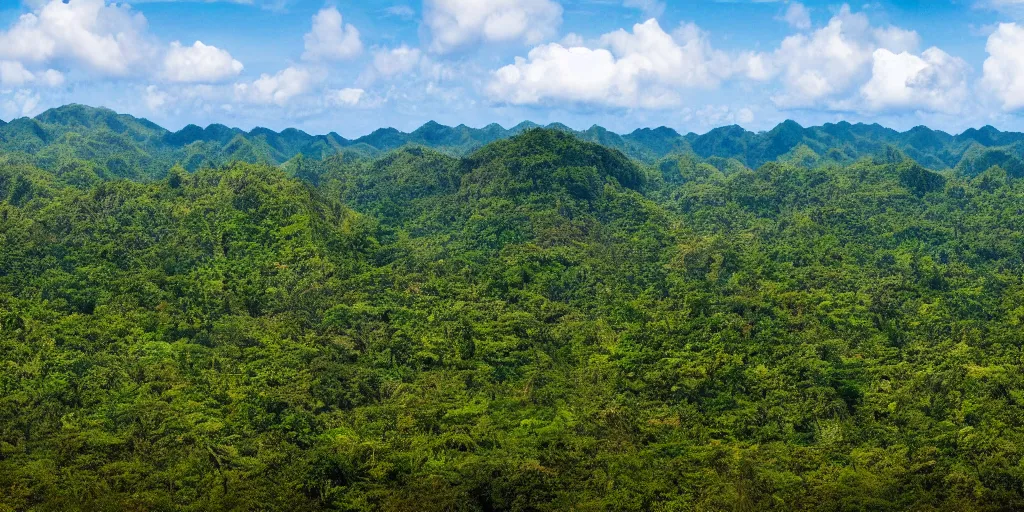 Image similar to photorealistic view of the hills of Bohol, 8k