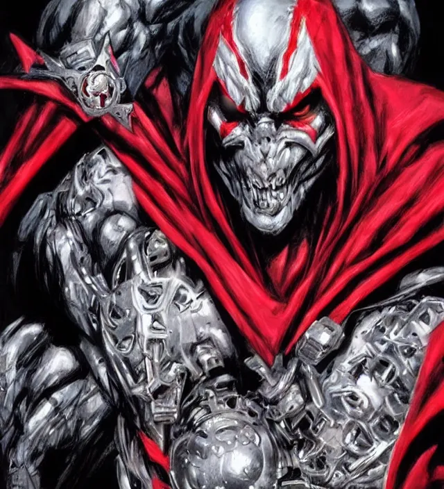 Prompt: spawn character design in the style of gabriele dell'otto