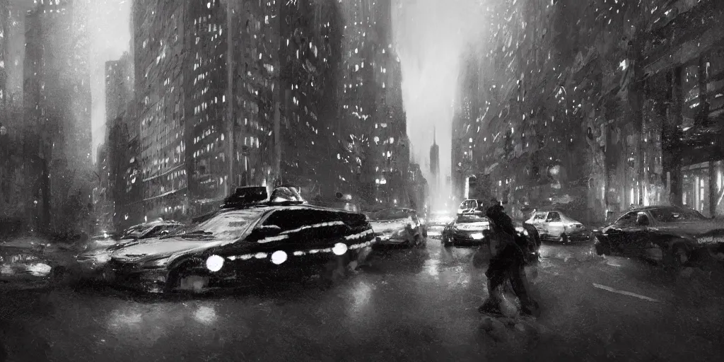 Image similar to taxi through the streets of chicago, night time, dramatic lighting, german expresionism, noir film, character sheet, fine details, concept design, high contrast, anthrophomorfic animals, kim jung gi, greg rutkowski, trending on artstation, 8 k, full body, turnaround, front view, back view, ultra wide angle