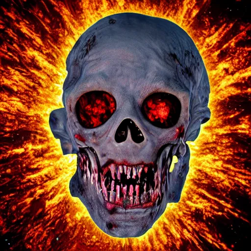 Image similar to exploding zombie head, high definition photography, professional