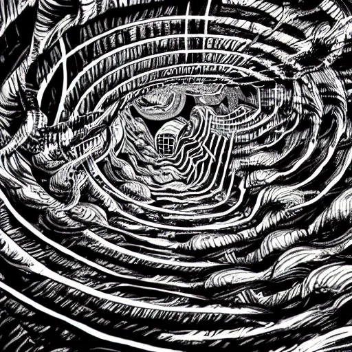 Prompt: london spiraling by junji ito 8k hd