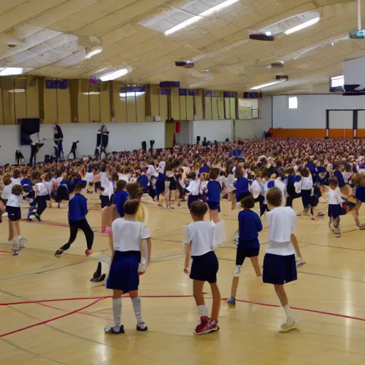 Image similar to crowded sports school hall