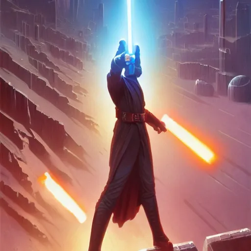 Image similar to hero world star wars : episode v - the empire strikes back 1 9 8 0, behance hd by jesper ejsing, by rhads, makoto shinkai and lois van baarle, ilya kuvshinov, rossdraws global illumination