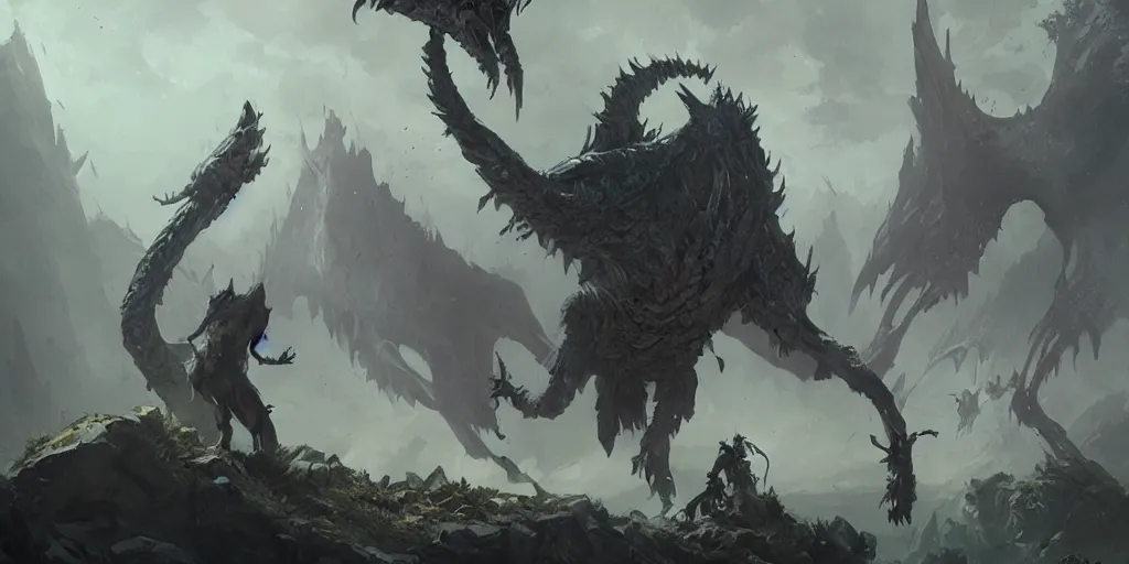 Prompt: hyper realistic fantasy monster, by greg rutkowski