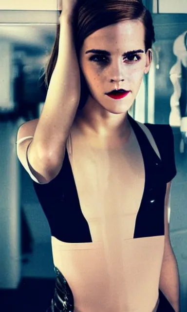 Image similar to emma watson wearing latex, instagram, vogue, hollywood