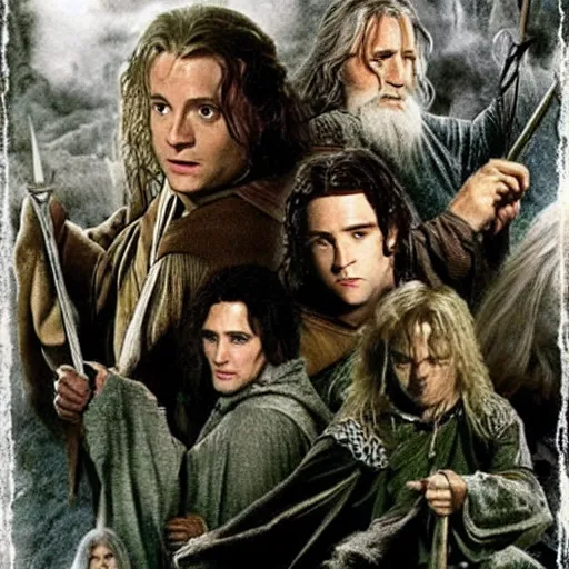 Prompt: lord of the rings version of the tv show friends