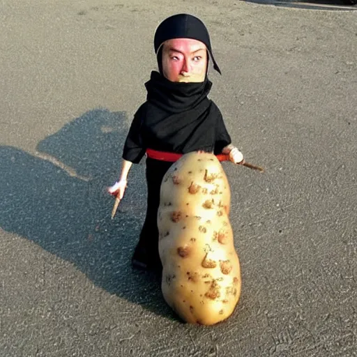 Prompt: a ninja potato